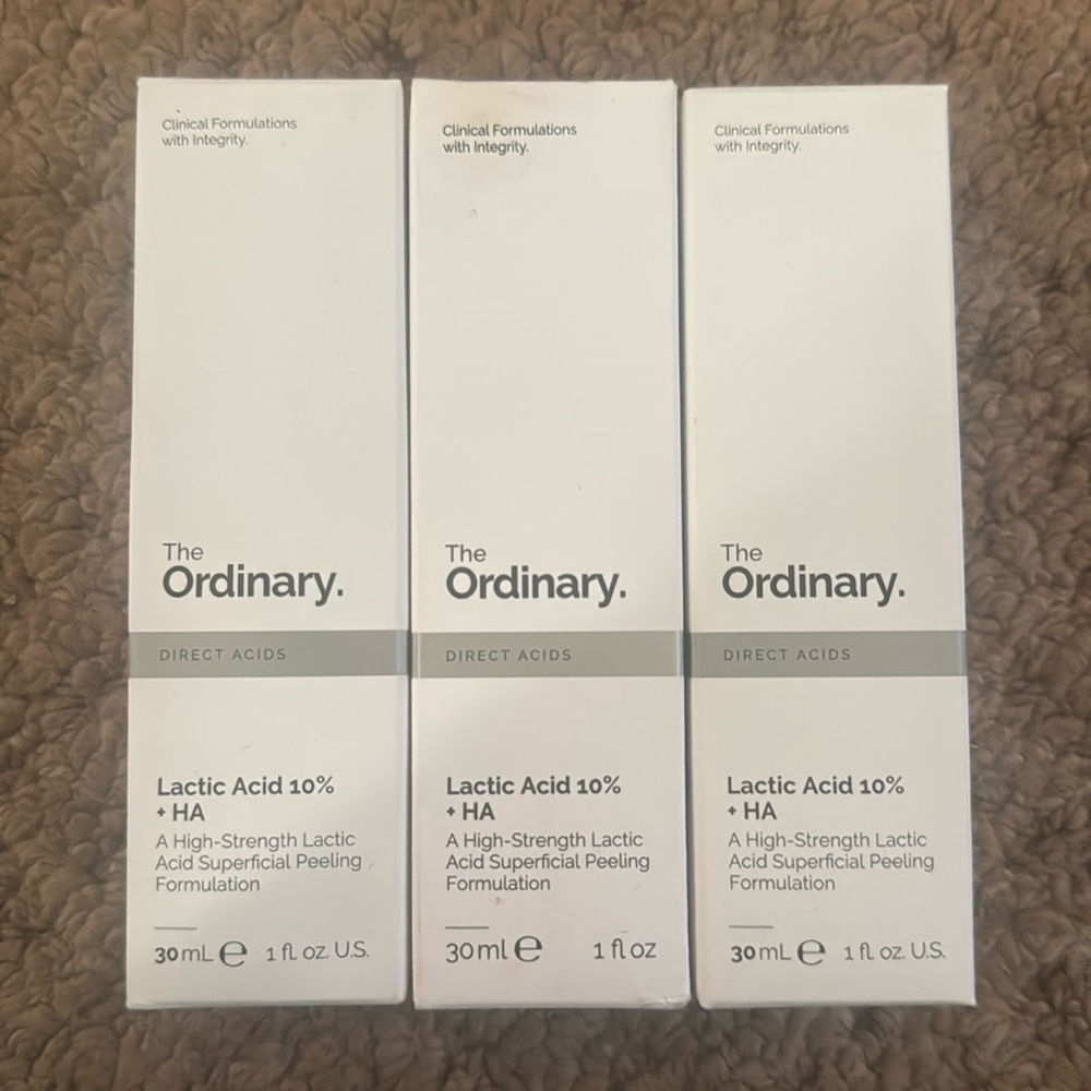 The Ordinary Lactic Acid 10% + HA serum set of 3